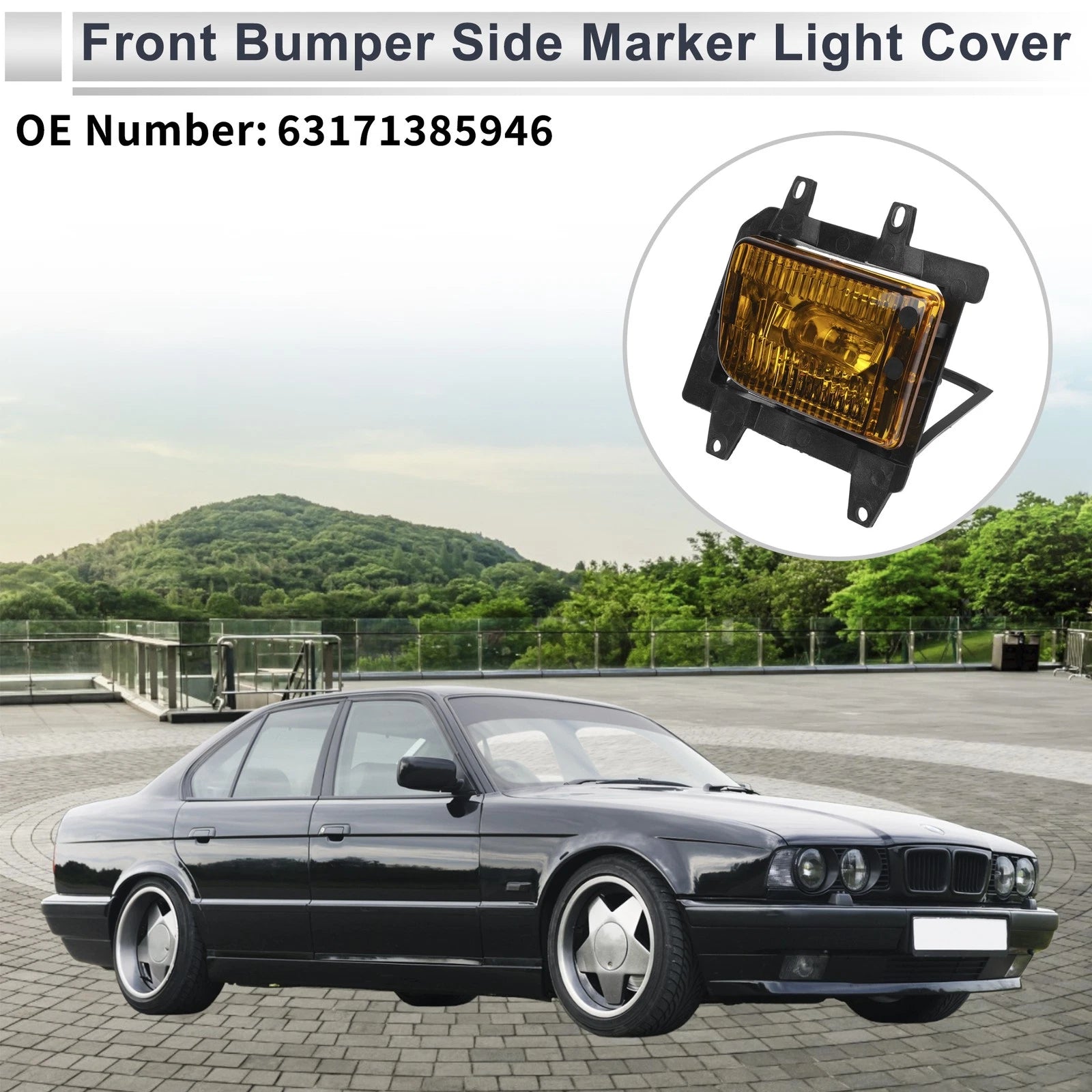 Right Front Bumper Side Marker Light Cover for BMW E30 (1982–1994)
