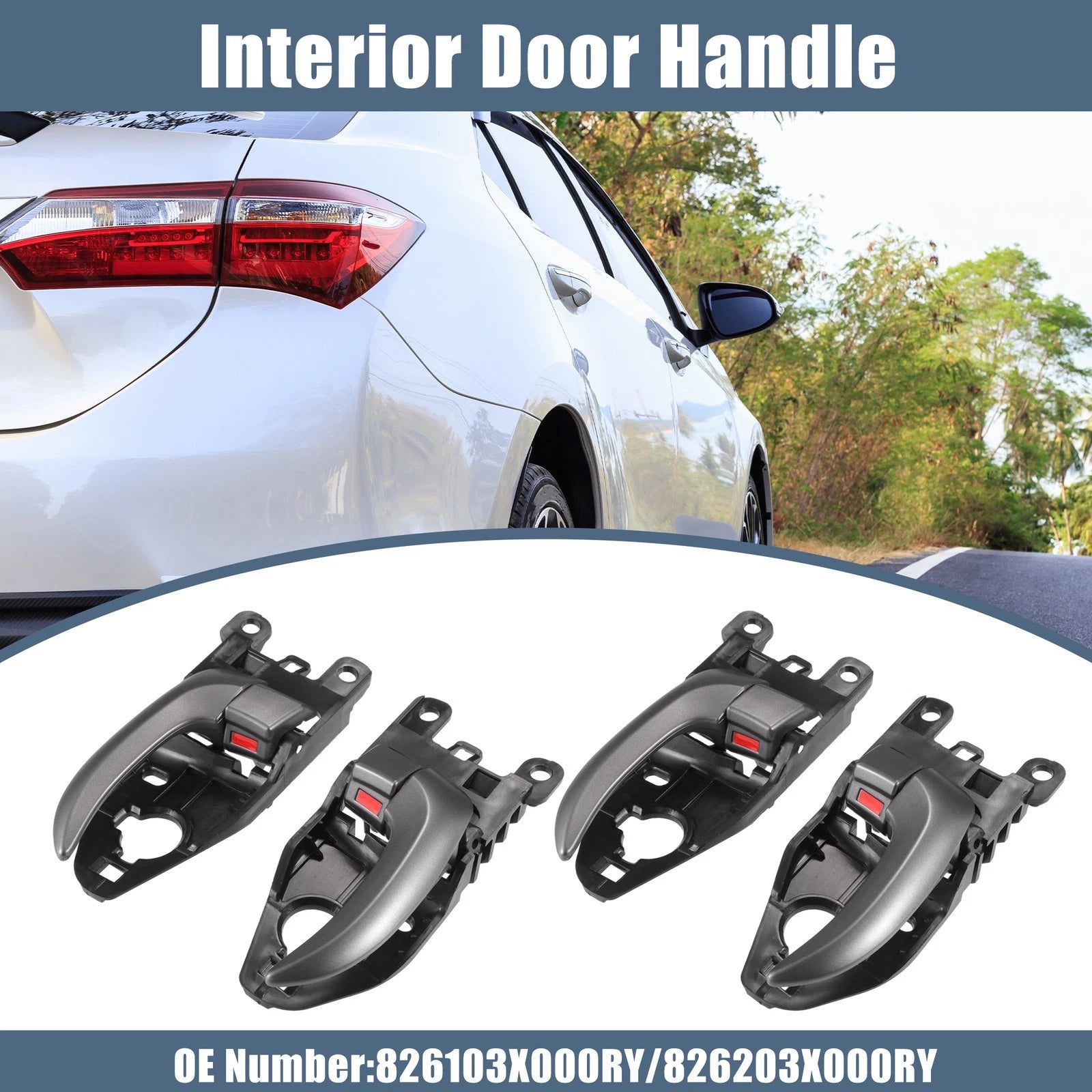 Interior Door Handle Pair Left Right Replacement for Hyundai Elantra (2011–2018)