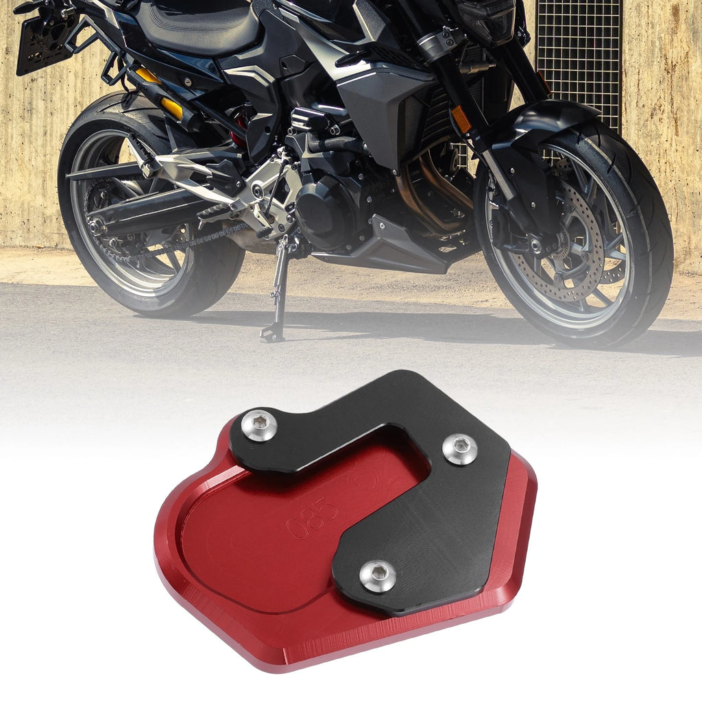 Motorcycle Kickstand Pad Replacement for BMW Extender Foot Side Stand (Red)
