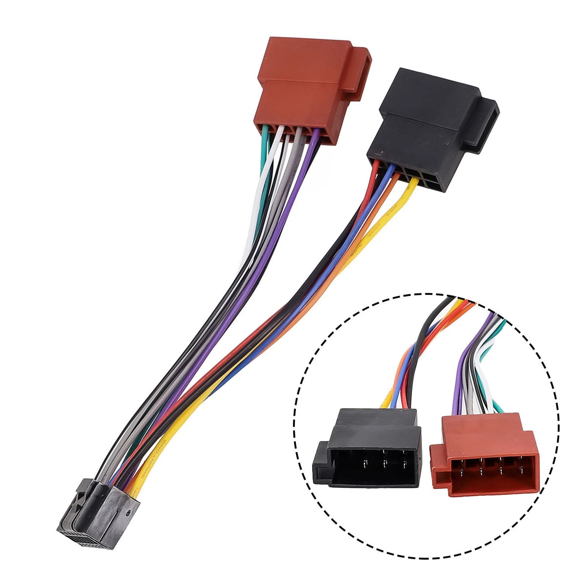 16 Pin ISO Wiring Harness Adapter for Car Stereo Radio (Universal)