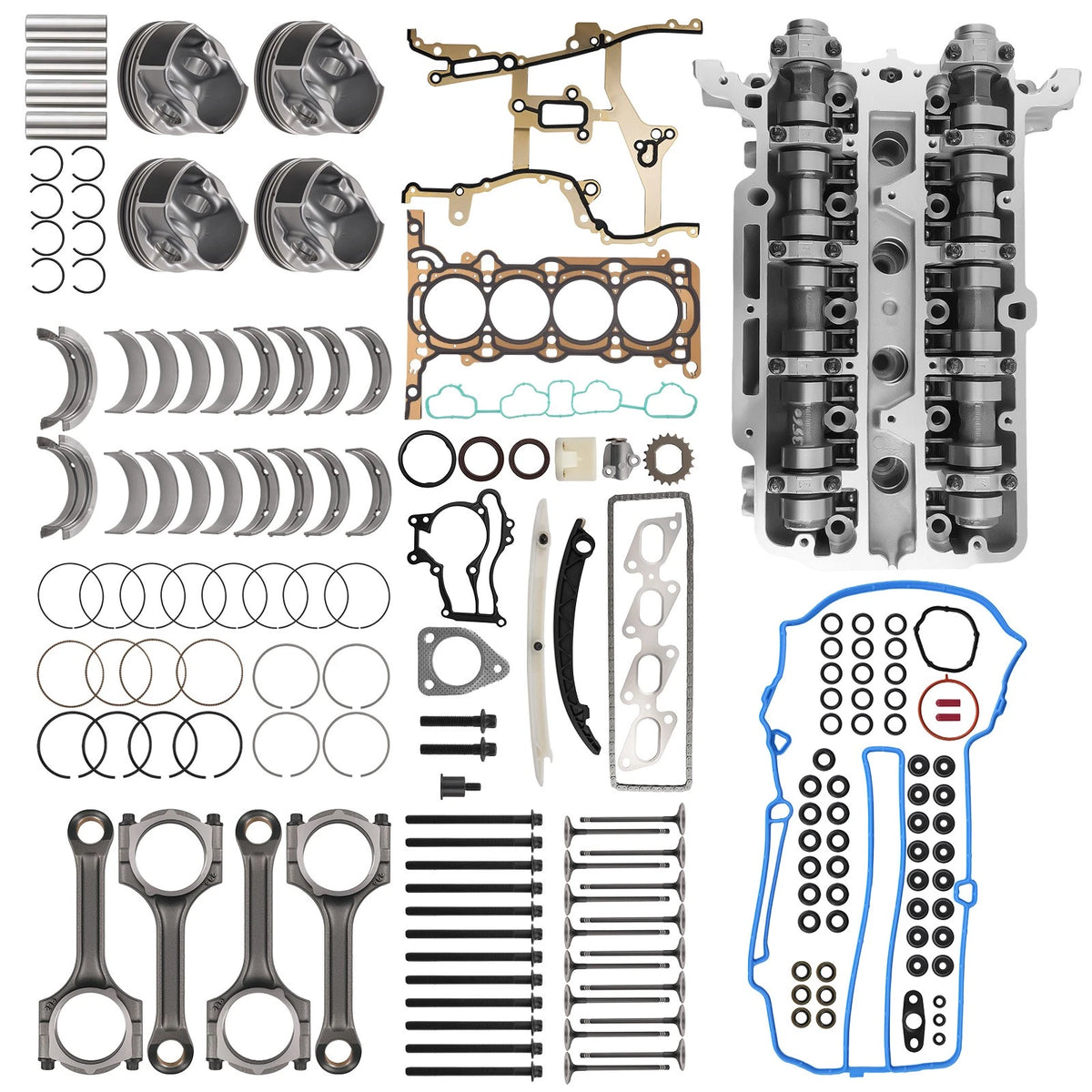 Cylinder Head Assy + Engine Rebuild Kit for Chevy Cruze 1.4L (2011–2016)