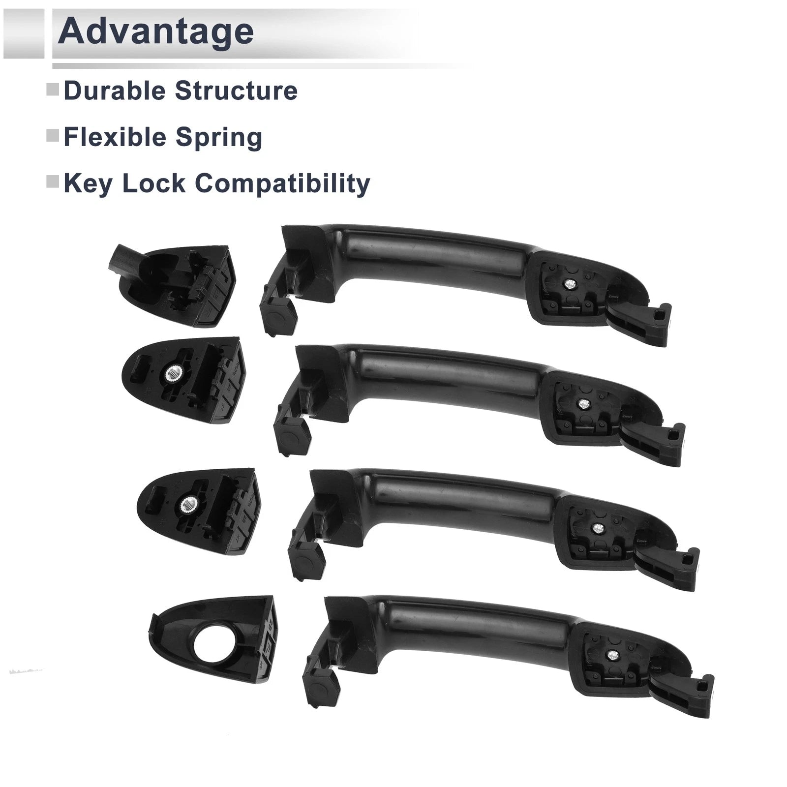 Exterior Door Handle Front Left Right Replacement for Hyundai Santa Fe (2007–2012)