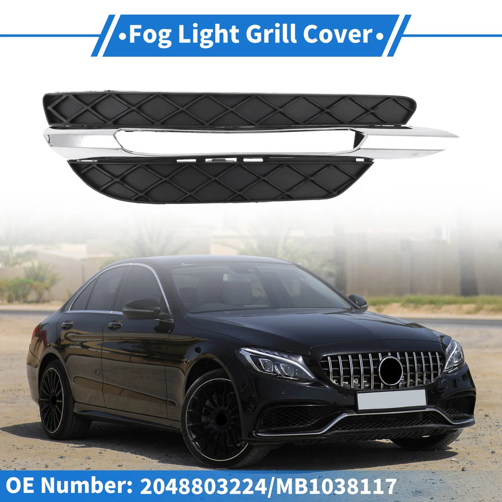 Front Left Fog Light Grill Replacement for Mercedes-Benz C300 (2008–2021)