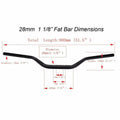 Fat Bar Handlebar for Motorcycle (1 1/8", 28mm, 22mm)