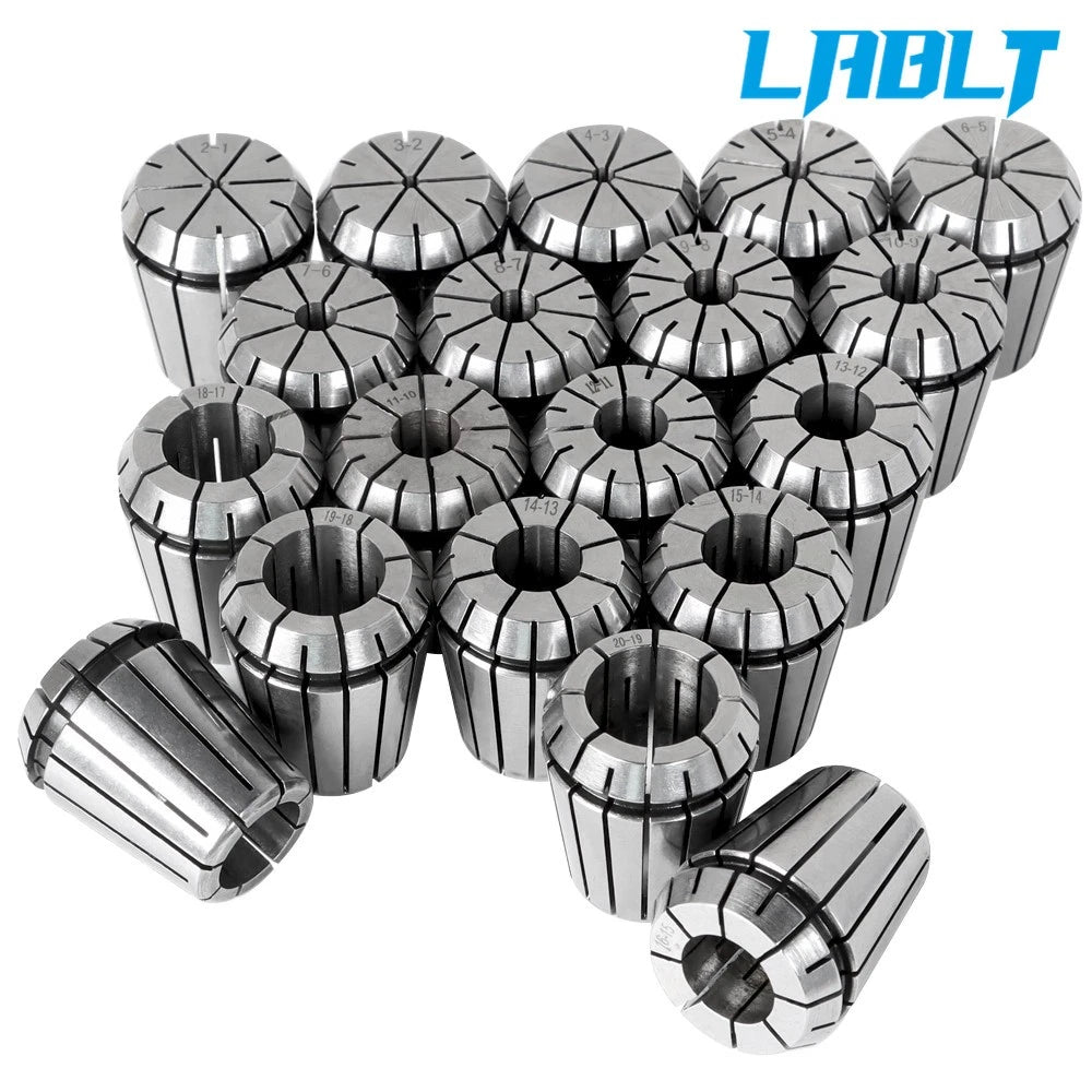 19Pcs ER32 Spring Collet Set for Machine & Milling Lathe Tool