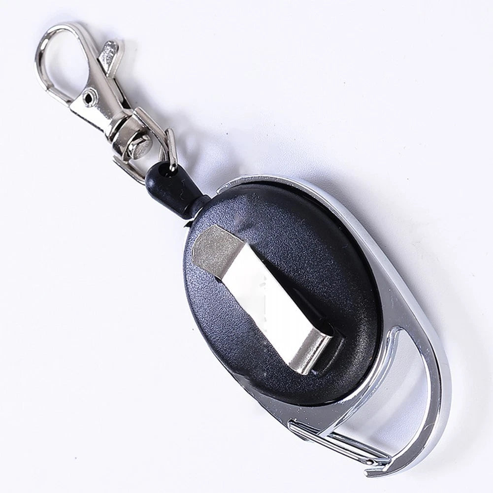 Telescopic Stainless Steel Recoil Key Chain for Quick Access to Keys