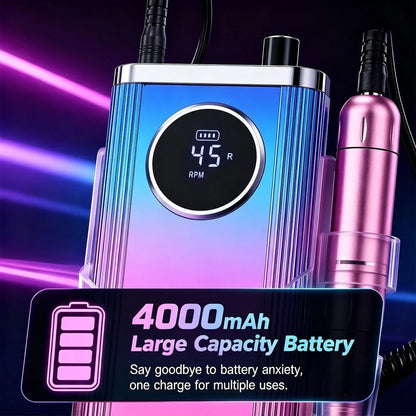 Nail Drill for Professional Use (45000 RPM, 4000mAh Battery)