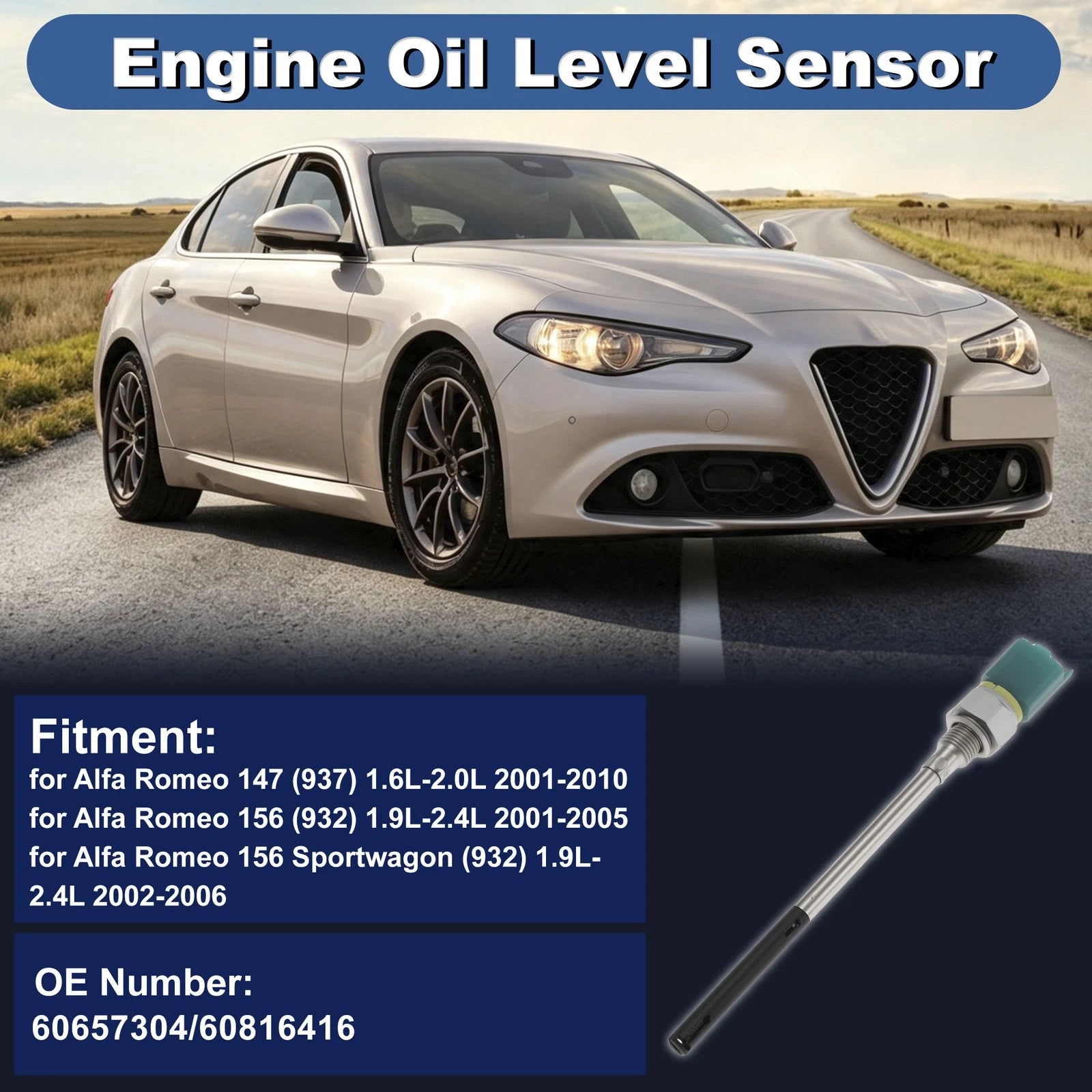 Engine Oil Level Sensor for Alfa Romeo 147 (937) 2001–2010 60657304