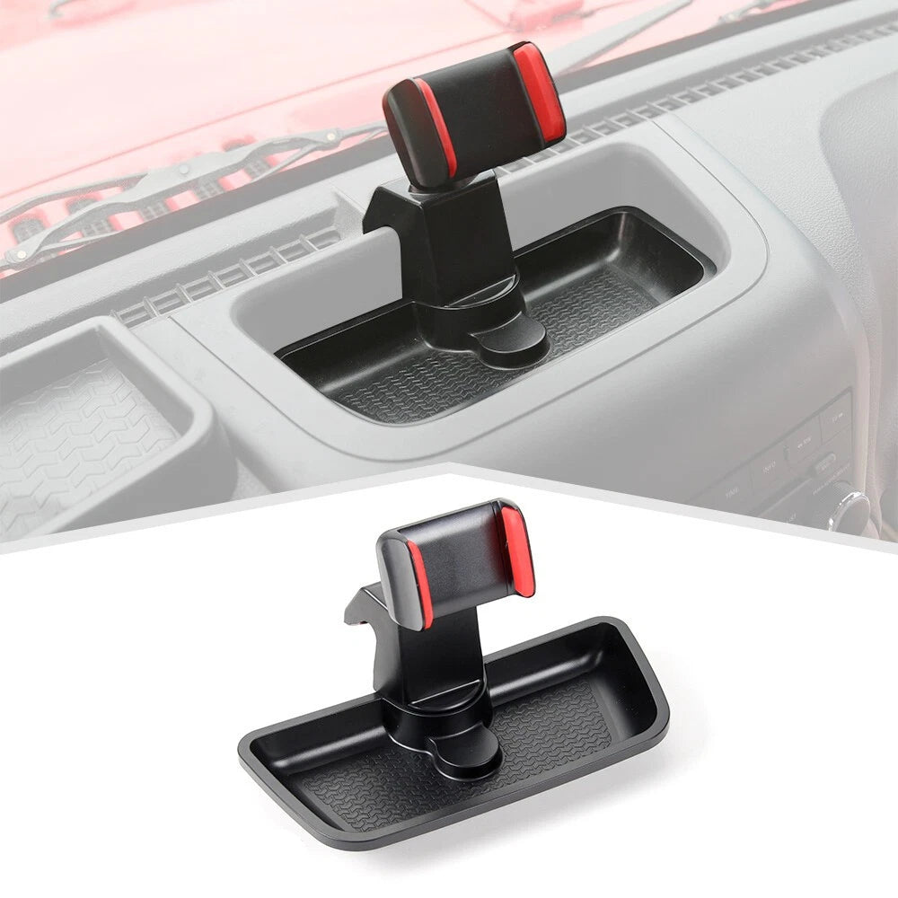 Car Phone Holder with Storage Box for Jeep Wrangler JK (2012–2017)