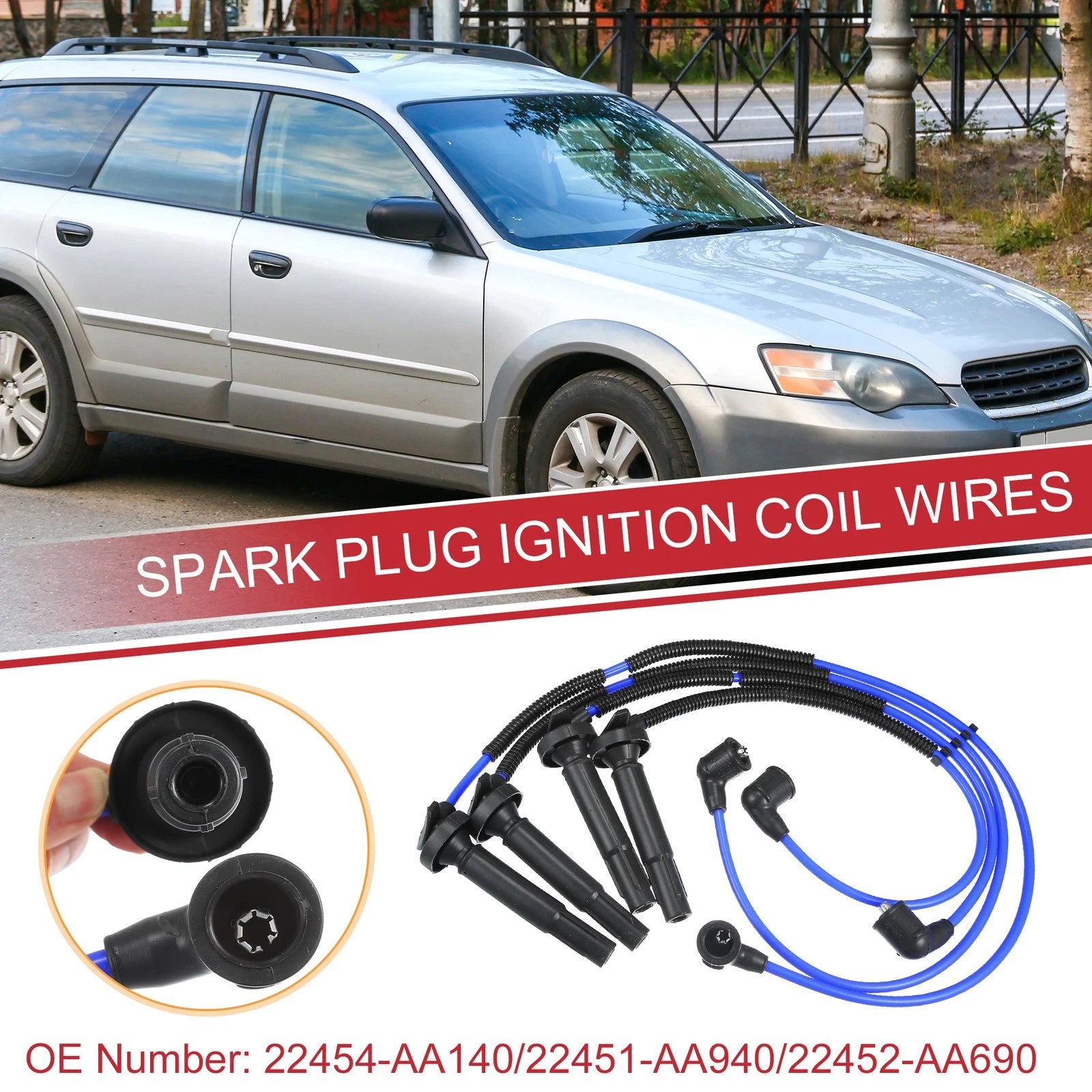 4PCS Spark Plug Wire Set for Subaru Forester (2014–2018)