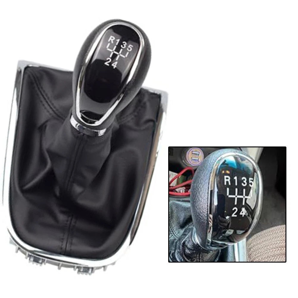 Manual Transmission Gear Shift Knob with Boot Cover for Opel Astra (2004–2010)