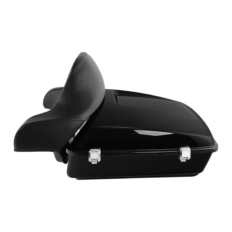 Black Chopped Trunk Backrest Mount Rack for Harley Sport Glide (2018–2021)