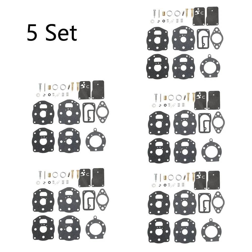 Set of 5 Carburetor Gasket Kits for B&S (694056, 491539, 394502, 402447, 402451)