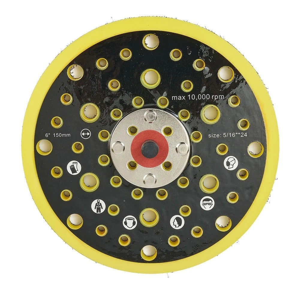 6 Inch Molded Backing Pad for Sander (1PC, 52 Holes)