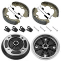 2X Front Wheel Brake Drum Hub & Brake Shoes for Kawasaki Mule KAF620 KAF950 (1990–2023)