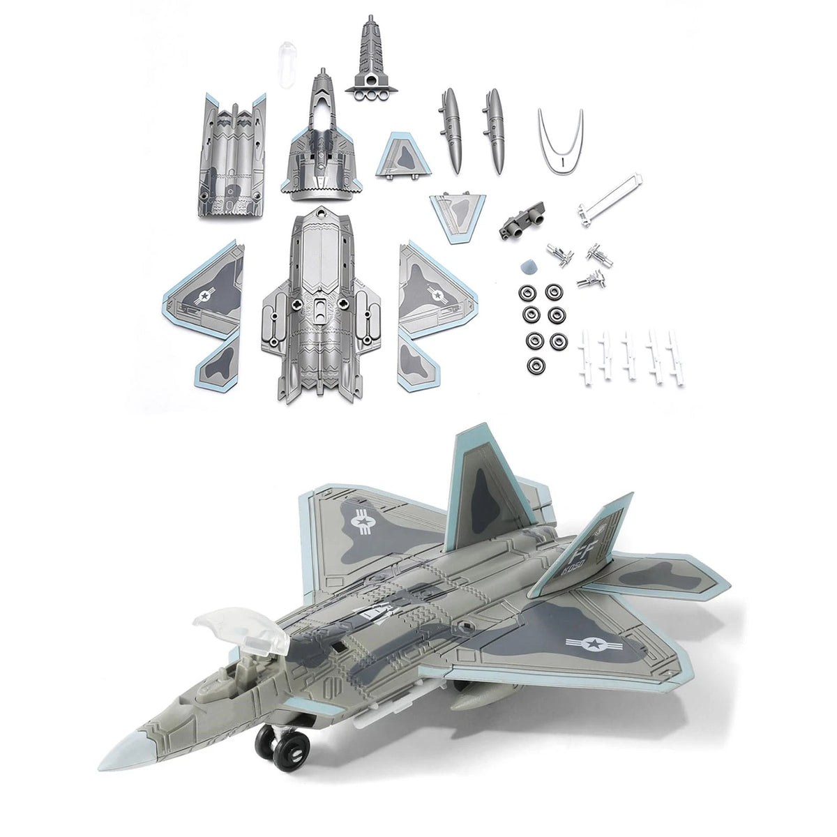 F-22 Raptor Building Blocks Kit 1/100 Scale Easy Assembly Gift