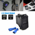 Dual USB Charger Socket with LED Voltmeter for Car Boat (12V/24V)