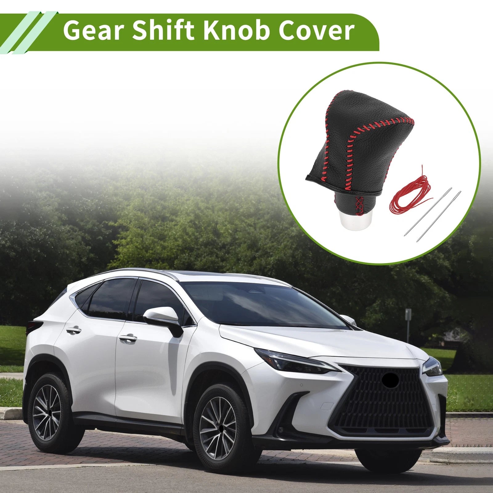 Gear Shift Knob Cover Replacement for Lexus ES300h (2018–2023) Pebbled Black
