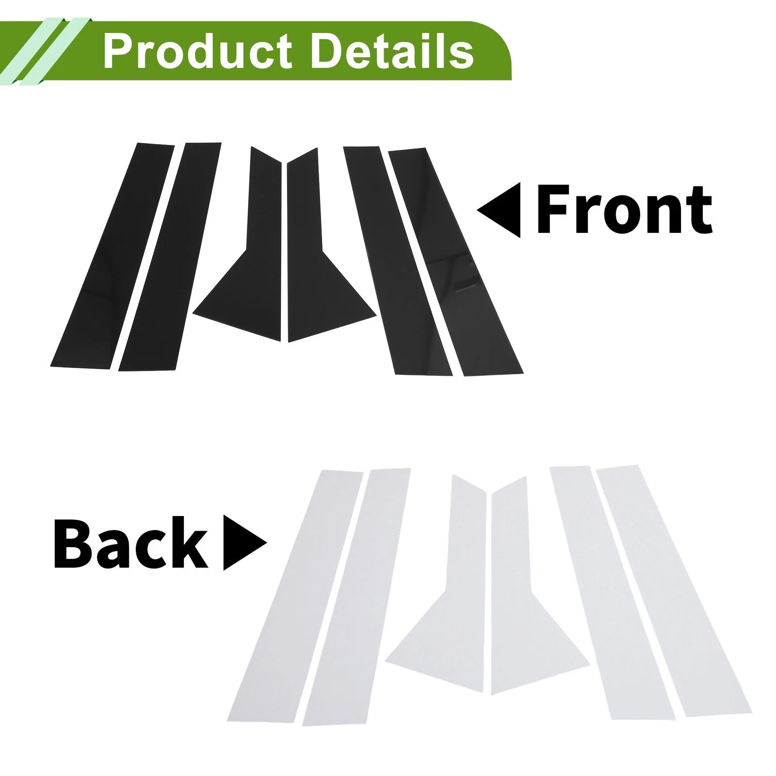 6 Pcs Pillar Window Trim Replacement for Chevy Trax 2024 Black (2024–2024)