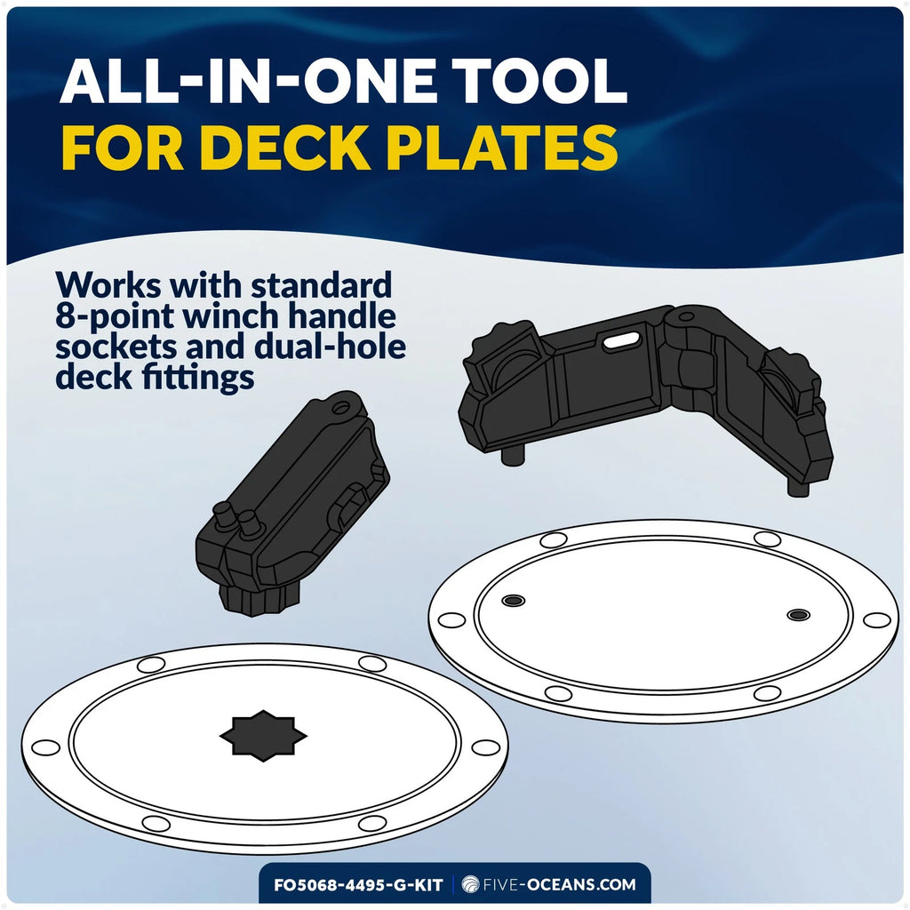 Adjustable Universal Deck Plate & Fill Key with Floating Green Keychain