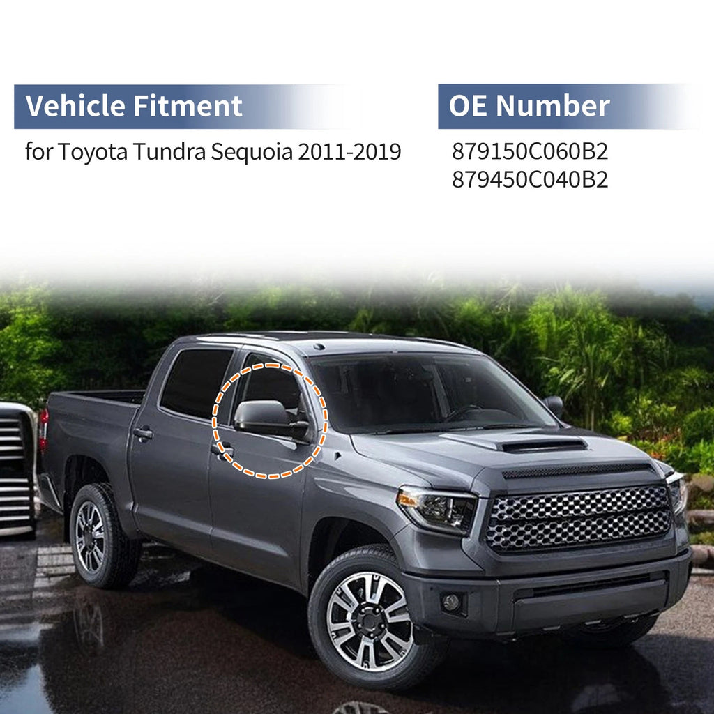 Left Right Mirror Cover Cap Replacement for Toyota Tundra Sequoia (2007–2022)