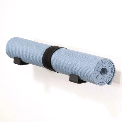 2X Space Saving Aluminum Wall Mounted Yoga Mat Rack with Felt Pads