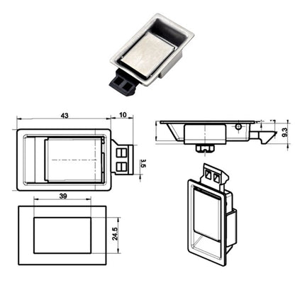 Paddle Handle Toolbox Latch for RV Truck Cabinet (Stainless Steel)