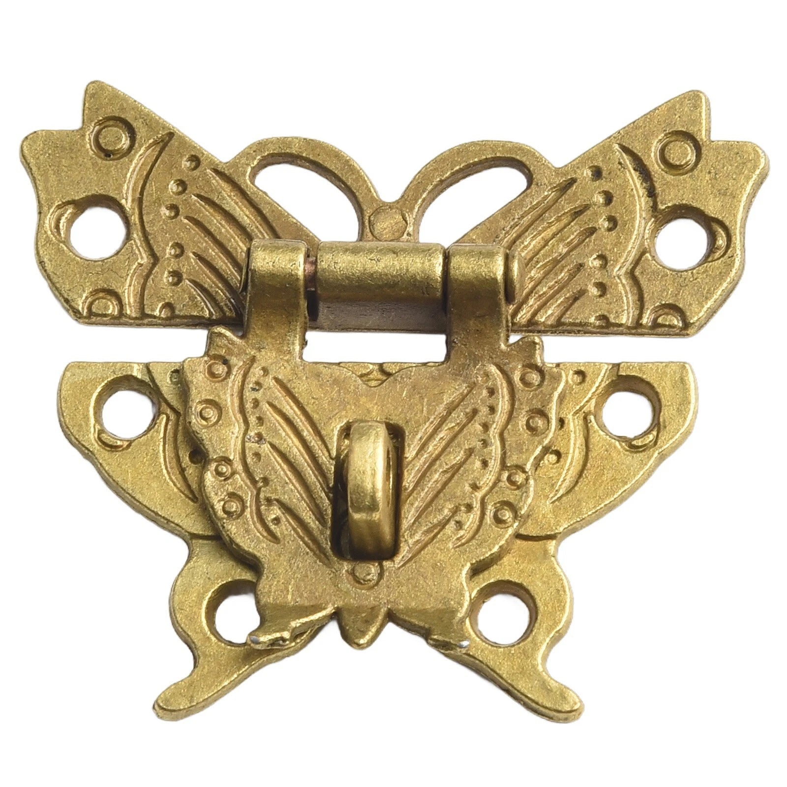 Antique Bronze Hasp Latch for Decorative Boxes (No specific years/models)