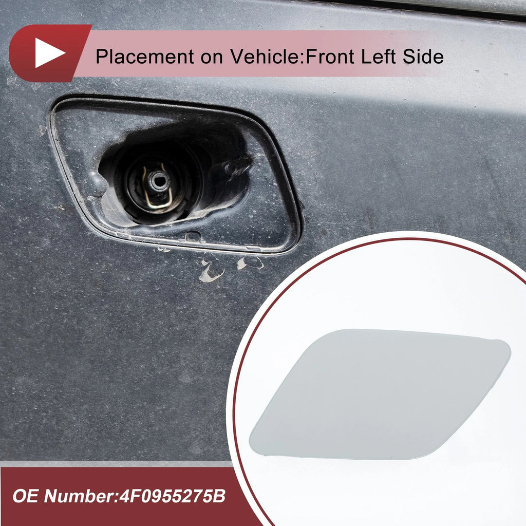 Front Left Washer Nozzle Cover Cap for Audi A6 2009–2010 Unpainted