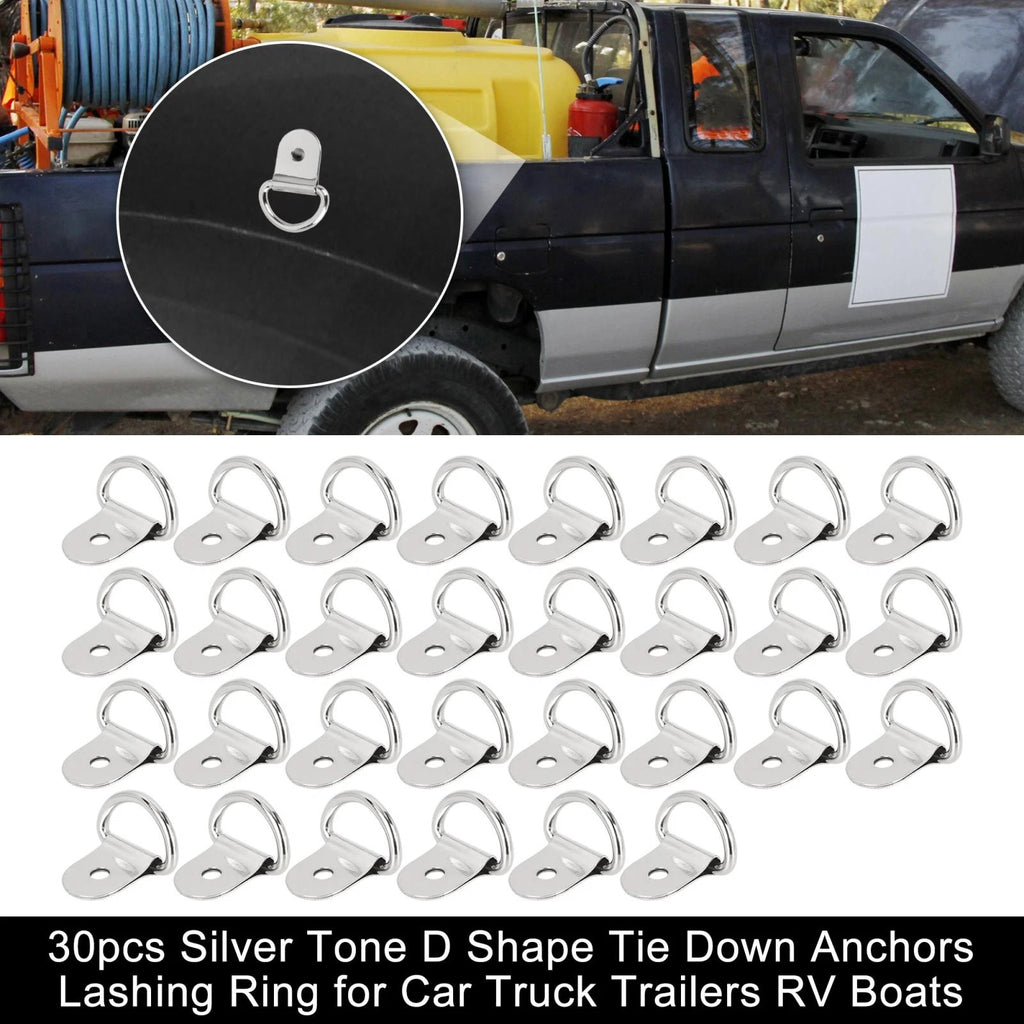 Tie Down Anchors Lashing Ring D Shape Heavy Duty for Car Trailer (30 Pack)