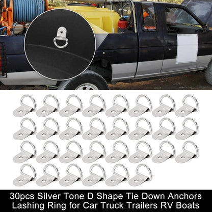 Tie Down Anchors Lashing Ring D Shape Heavy Duty for Car Trailer (30 Pack)