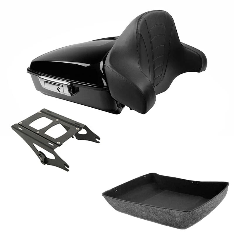Chopped Trunk Backrest Mount Rack for Harley Touring Road King Glide (2014–2026)