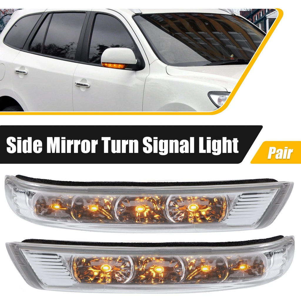 Mirror Turn Signal Light LED Left Right Pair for Hyundai Santa Fe (2007–2012)