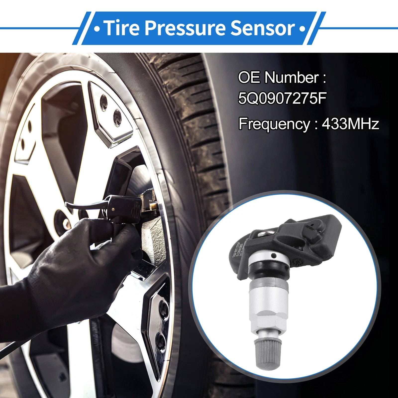 Tire Pressure Sensor OEM Replacement for Volkswagen Touareg (2015–2018)