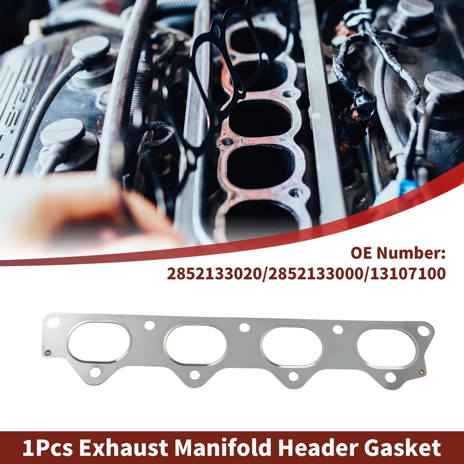 Exhaust Manifold Header Gasket Replacement for Hyundai Sonata Y3 (1993–1998)