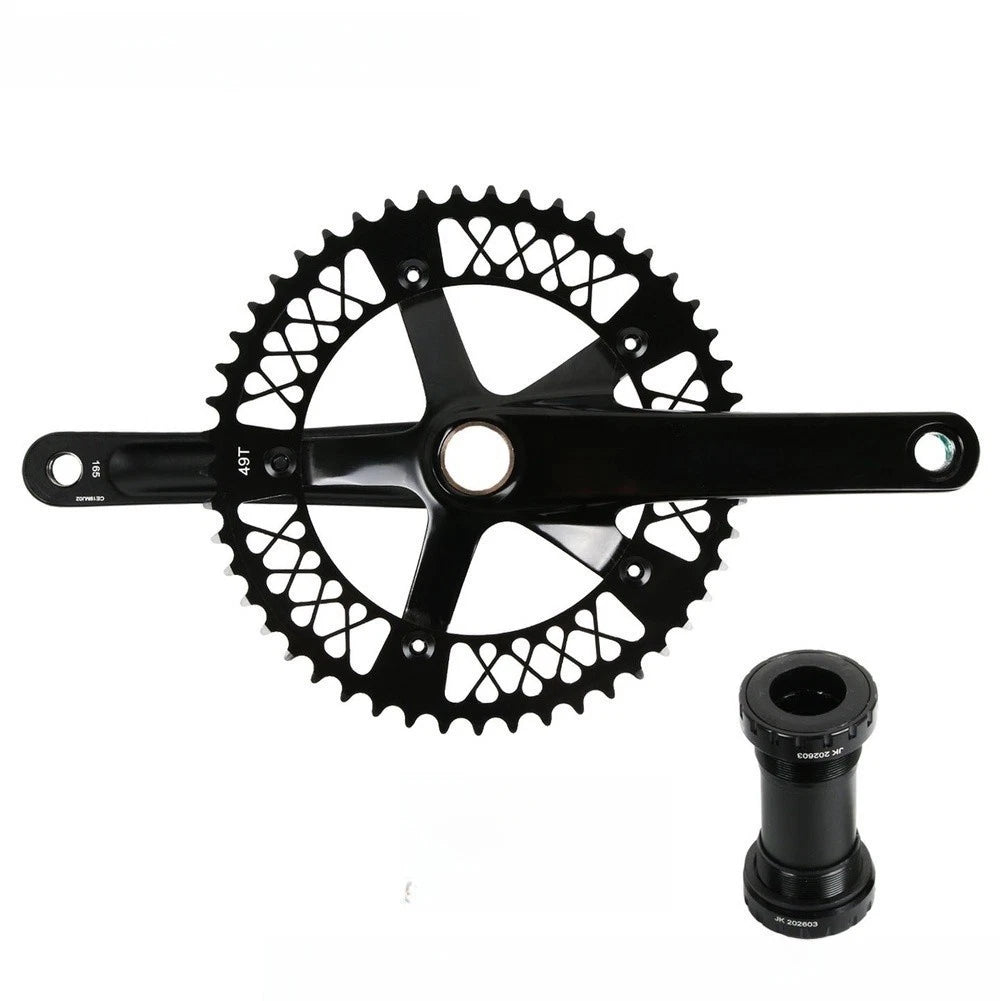 49T Fixed Gear Crankset 144BCD 170mm Hollow 6061 Aluminum