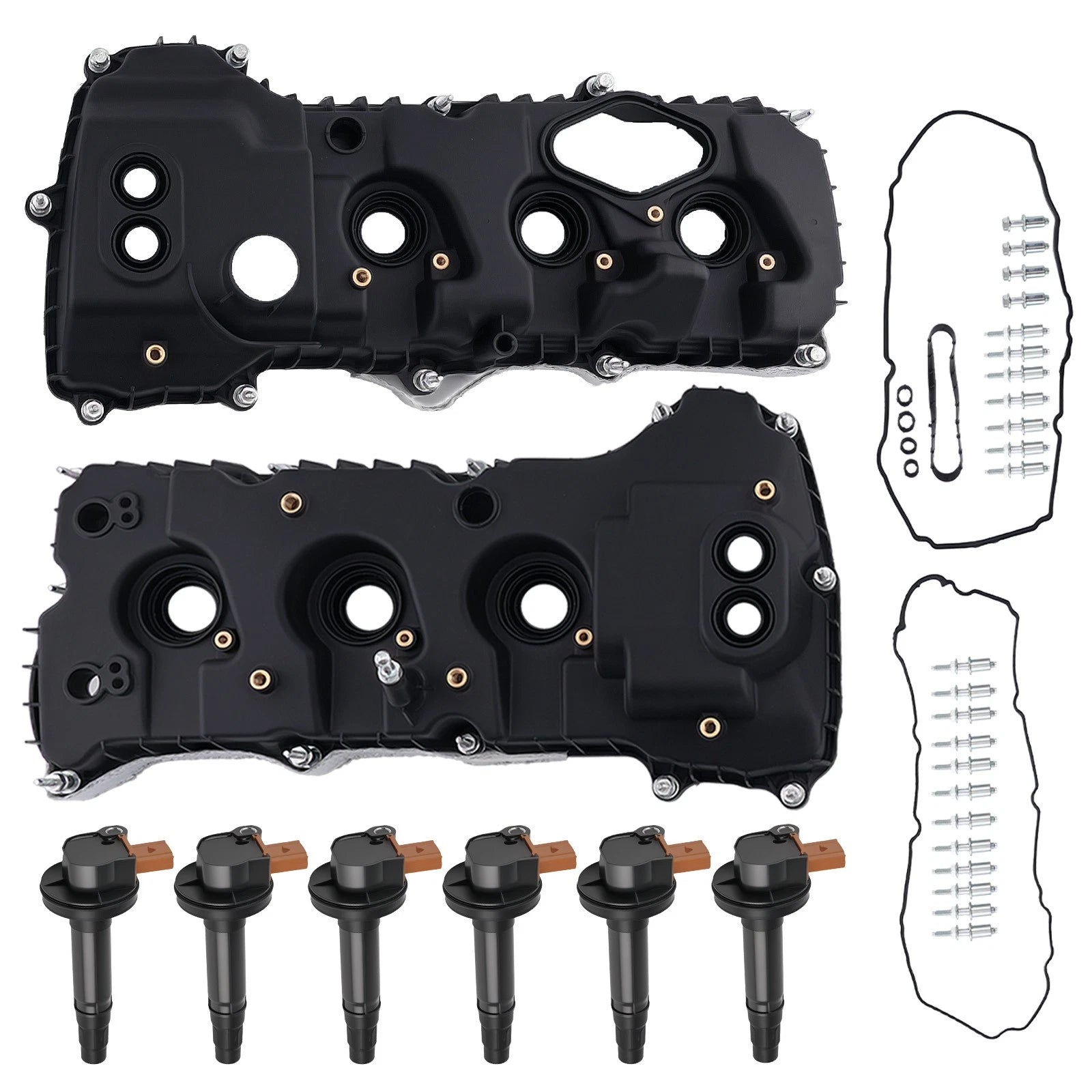 Engine Valve Covers with 6 Ignition Coils for Ford F-150 Expedition (2013–2017)