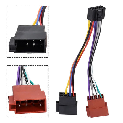 16 Pin ISO Wiring Harness Adapter for Car Stereo Radio (Universal)