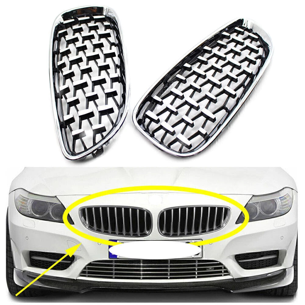 Pair of Front Chrome Grill for BMW Z4 E89 (2009–2016)
