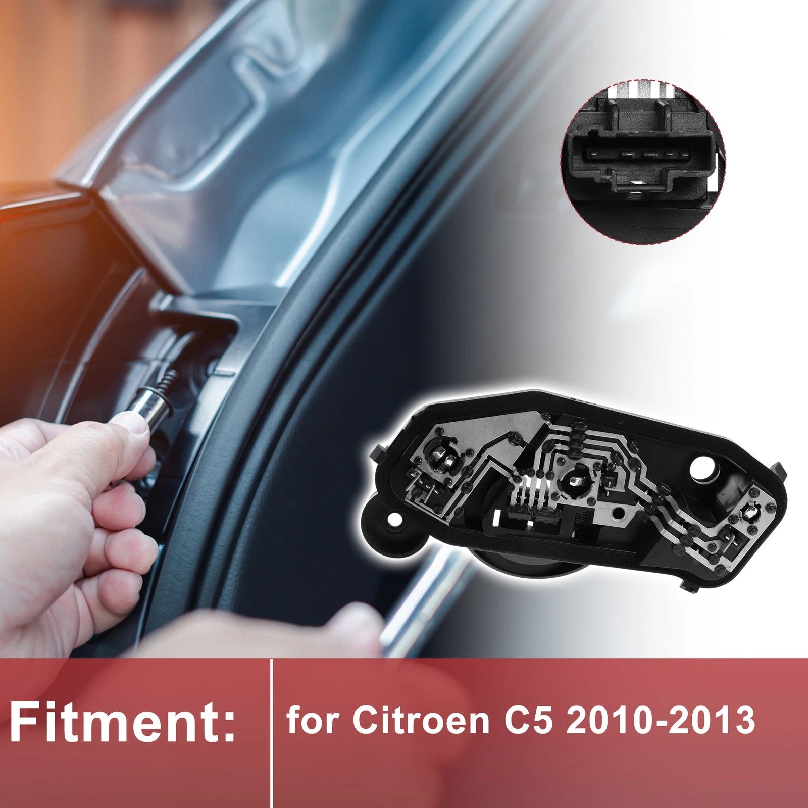 1 Pc Right Tail Light Socket for Citroen C5 (2010–2013) Lamp Bulb Connector