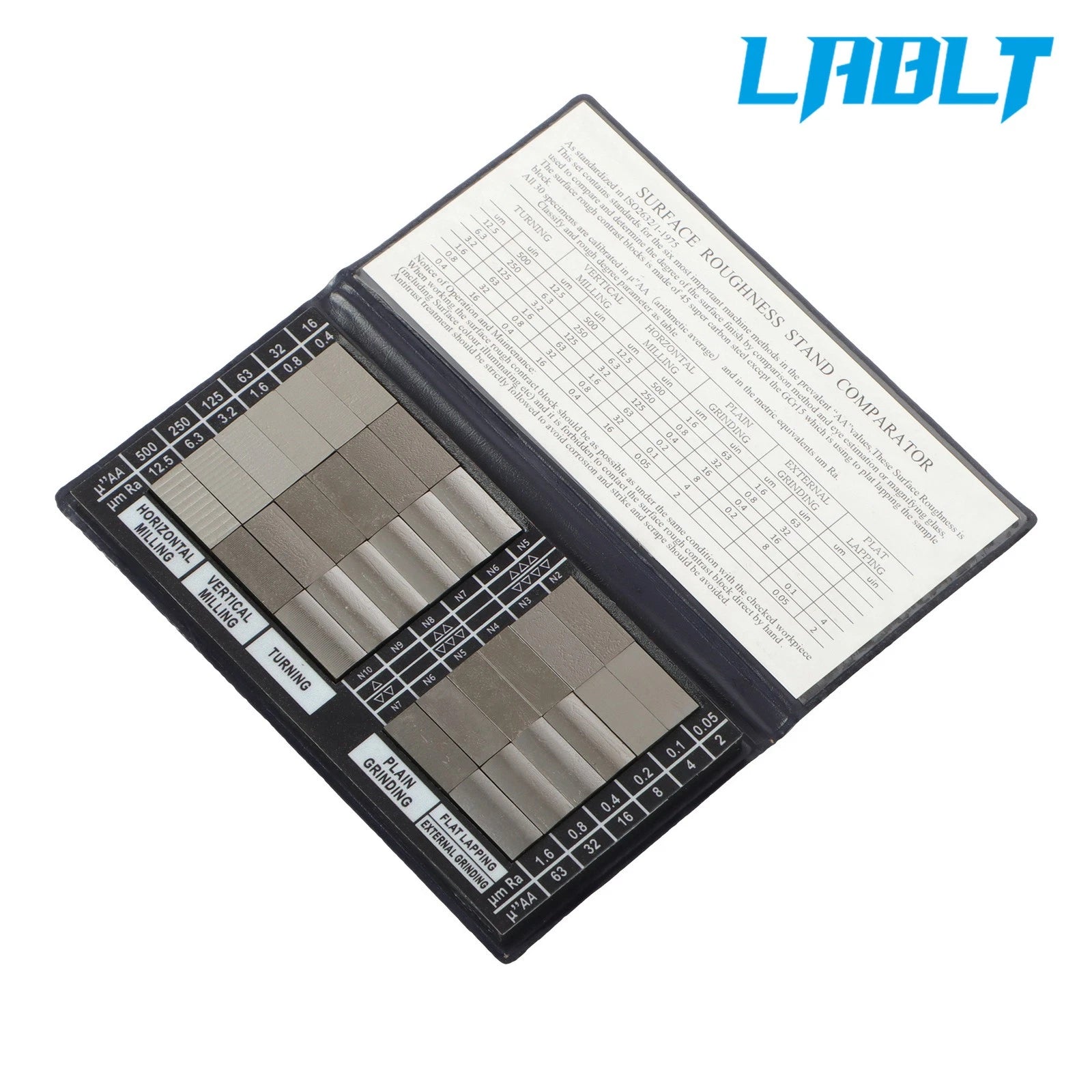 Surface Roughness Standards Set with 32 Feeler Gauges for LABLT (30 Pack)