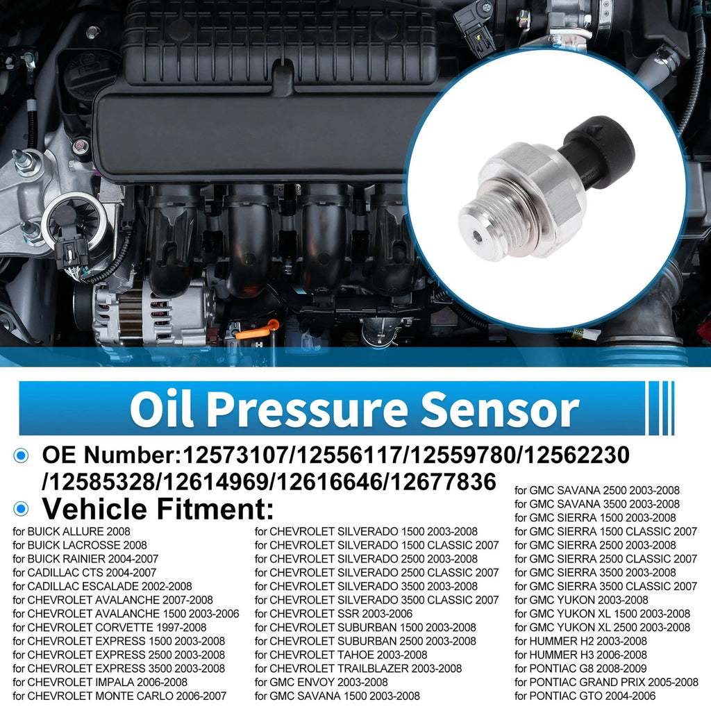 Engine Oil Pressure Sensor OEM Replacement for Buick Allure (2008–2008)