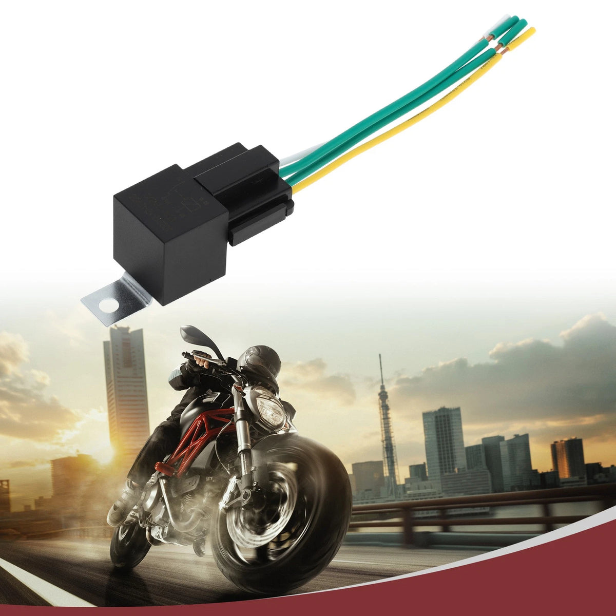 1 Pc 12V 80A Waterproof Auto Relay for Cars (4 Pins)