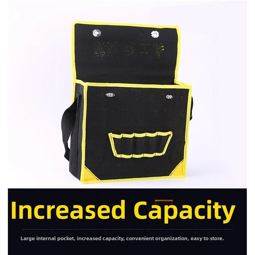 Canvas Electrician Tool Carrier with Reinforced Material and Pockets