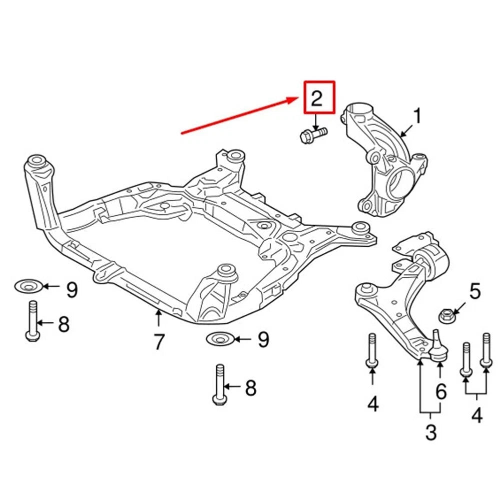 Steering Knuckle Bolt for Precision Engineered Fit (2010–2015)