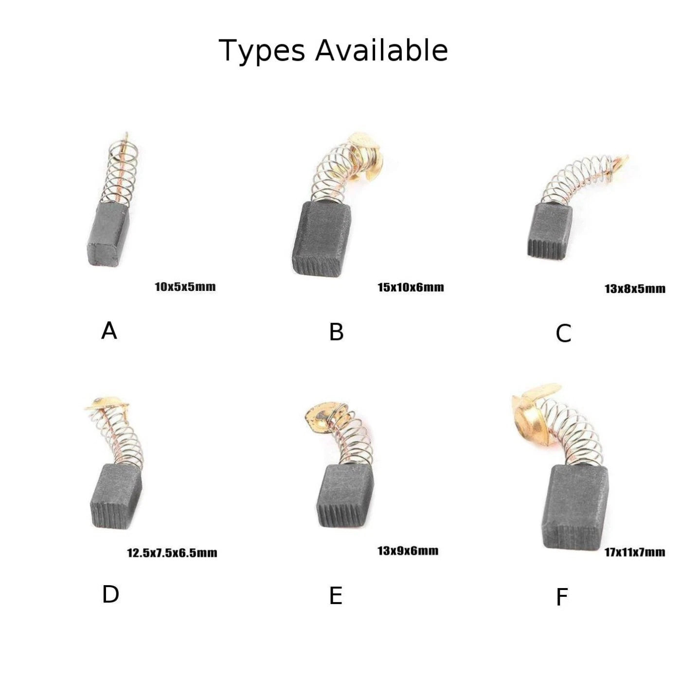 Carbon Brushes for Angle Grinder Rotary Hammer Drill (10 Pack)