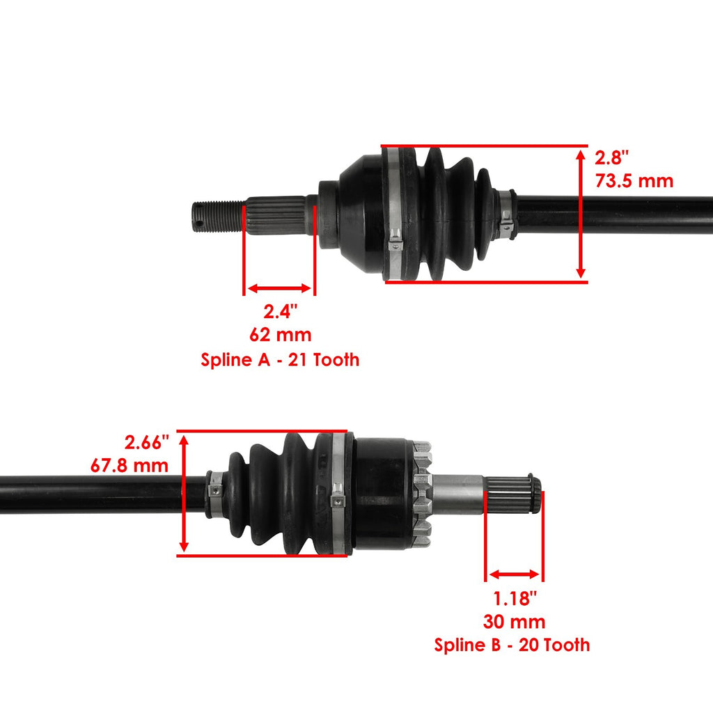 Front Left CV Joint Axle Replacement for Kawasaki Brute Force 650 (2006–2013)