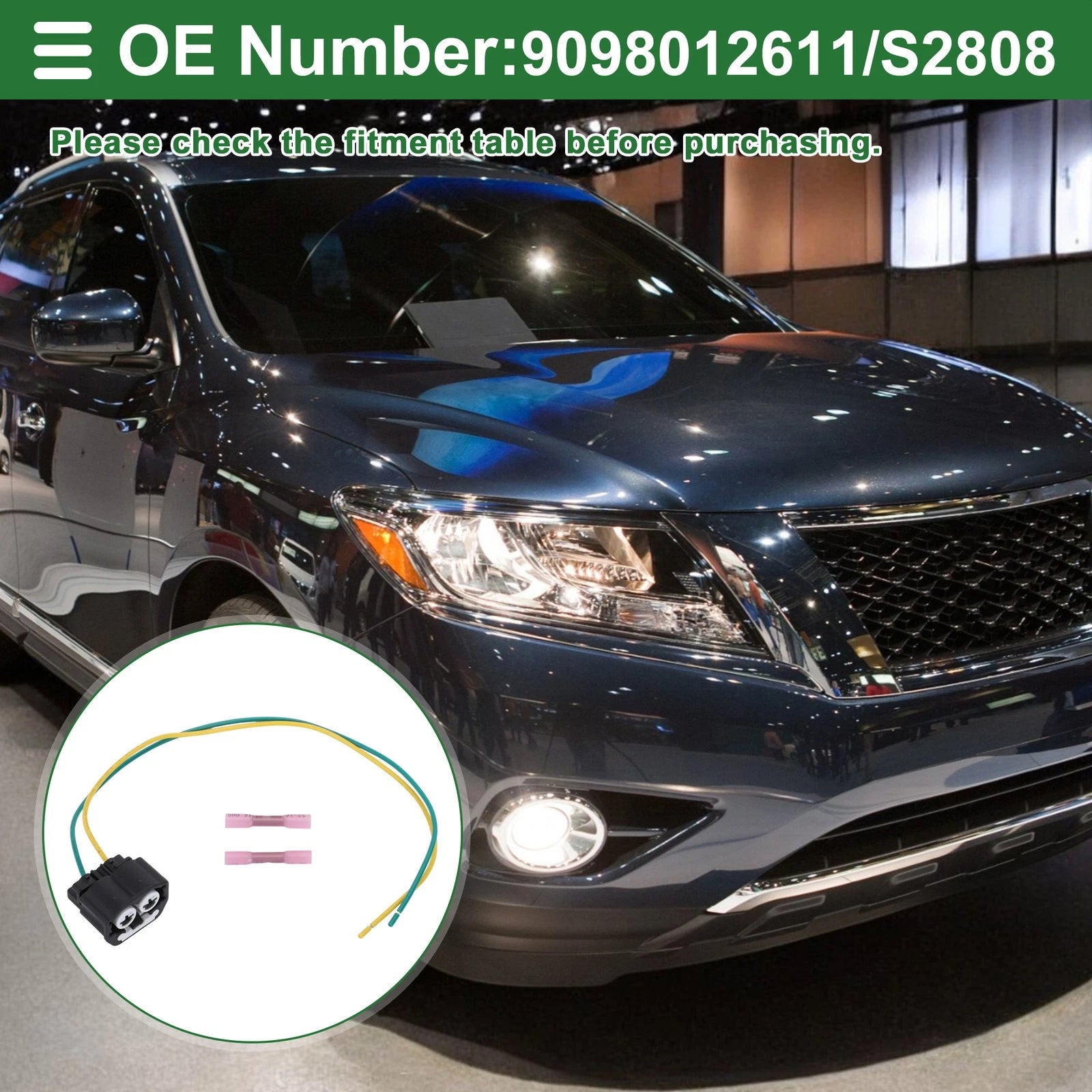 2 Pin Sensor Wiring Harness Replacement for Lexus CT200h (2011–2017)