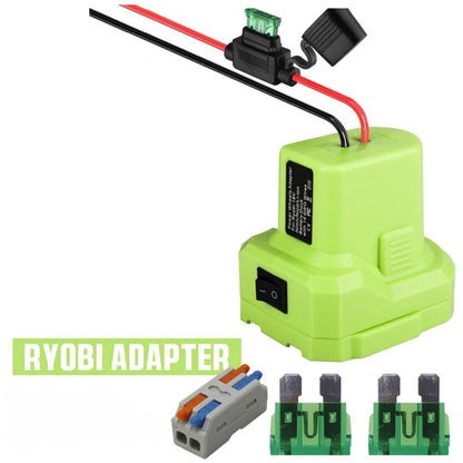 Battery Adapter for Ryobi 18V (Durable, 14 Gauge, Fuse & Terminal)