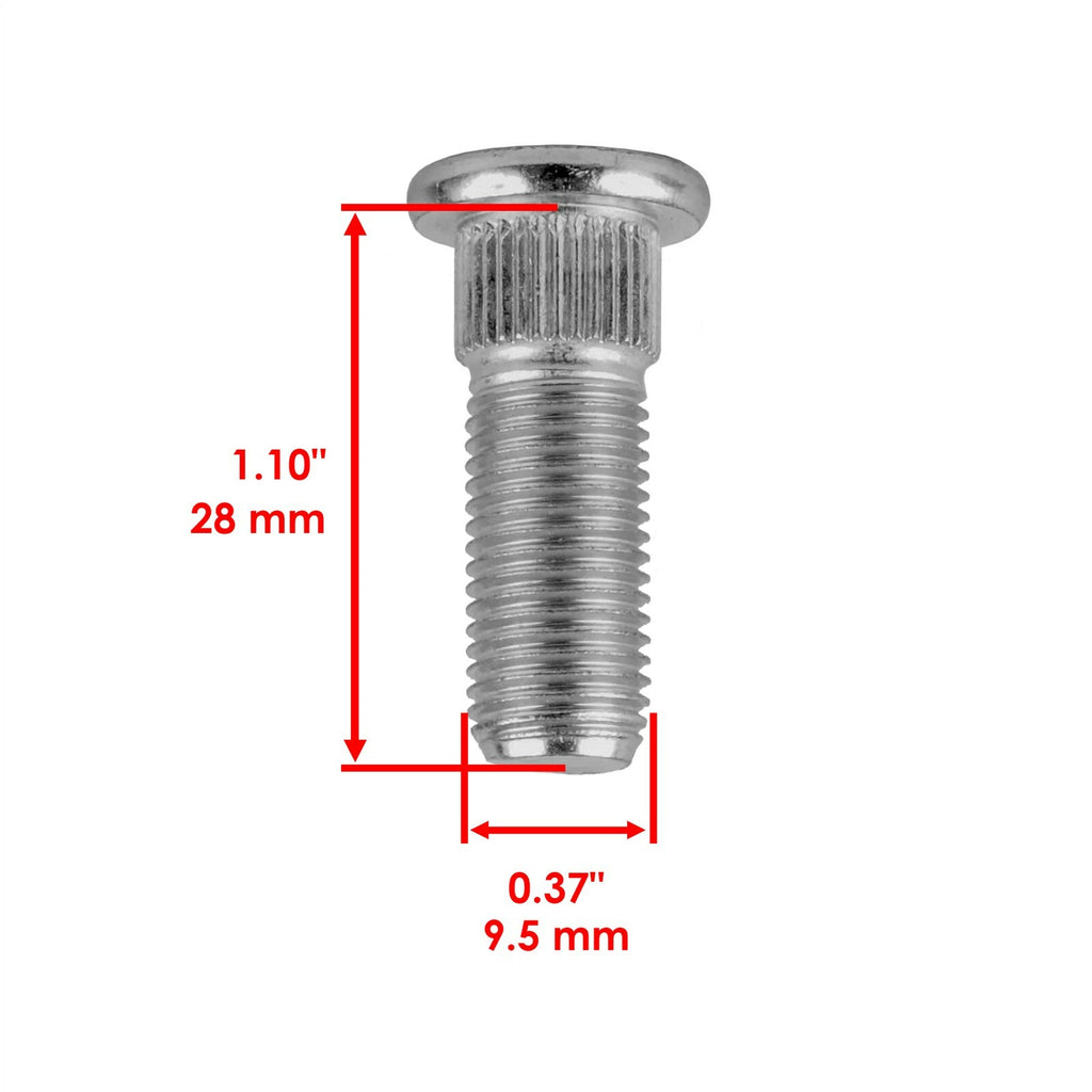 Wheel Studs and Nuts 3/8 Inch Heavy Duty for Polaris ATV UTV (2010–2024)
